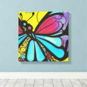 美しい蝶 キャンバスプリント (インサイチュ (ウッドフロア))