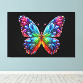 美しい蝶 キャンバスプリント (インサイチュ (ウッドフロア))