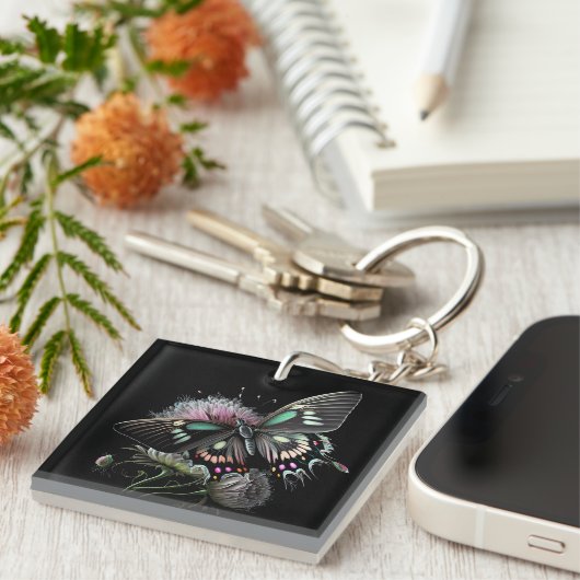 美しい蝶 キーホルダー (正面右)