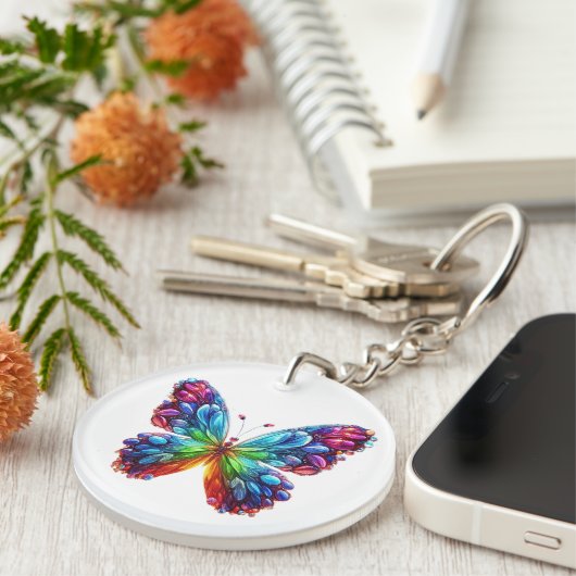 美しい蝶 キーホルダー (正面右)