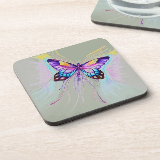 美しい蝶 コースター (左側)
