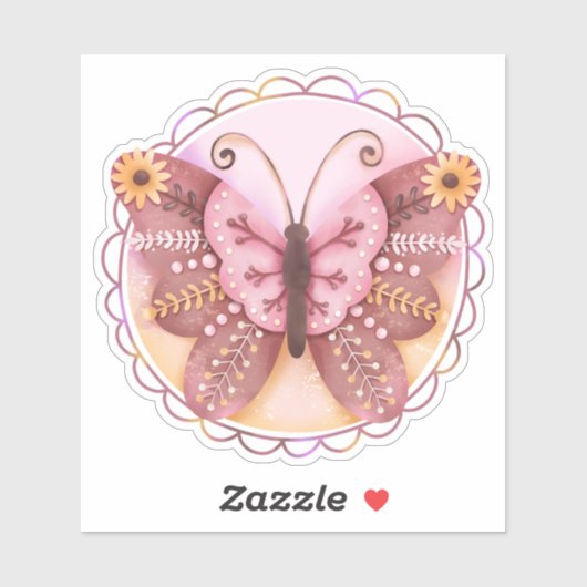 美しい蝶 シール (シート)