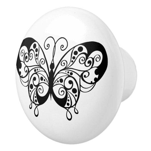 美しい蝶 セラミックノブ (右)