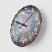 美しい蝶 ラウンド壁時計 (傾斜)
