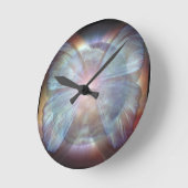 美しい蝶 ラウンド壁時計 (傾斜)