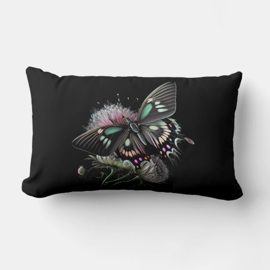美しい蝶 ランバークッション (正面)