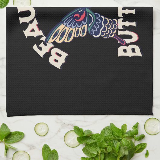 美しい蝶 – レトロなベクター – アートイラストレーション- キッチンタオル (折り畳み)