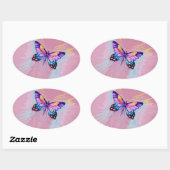 美しい蝶 楕円形シール (シート)
