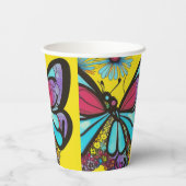 美しい蝶 紙コップ (裏面)