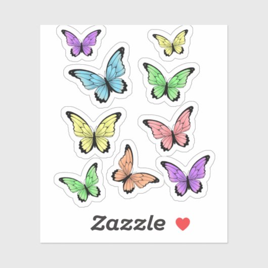 美しい蝶 – 美 シール (シート)