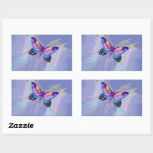 美しい蝶 長方形シール (シート)