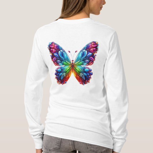 美しい蝶 Tシャツ (裏面)