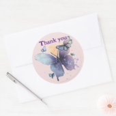 美しい蝶tha,kあなたはシール ラウンドシール (封筒)