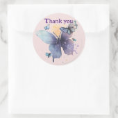 美しい蝶tha,kあなたはシール ラウンドシール (バッグ)