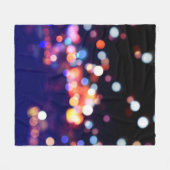 美しい街の夜の《写真》ぼけ味灯、抽象芸術ぼやけ・デ フリースブランケット (正面(横))