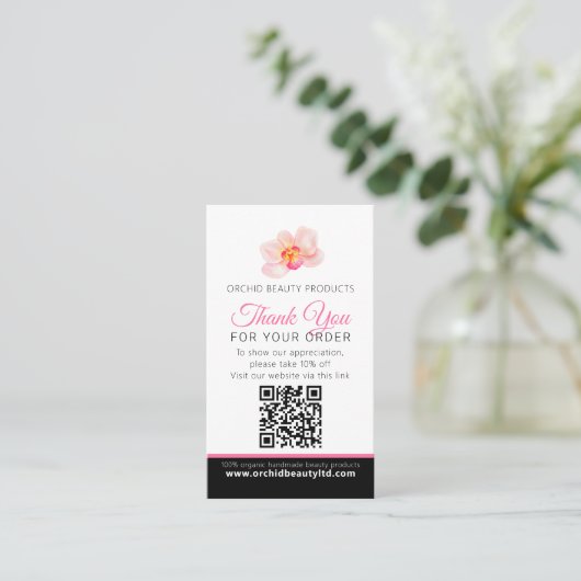 美しい衛生会社の写真再生事業QR 名刺 (スタンド正面)