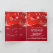 美しい表情のクリスマス シーズンカード (内部)