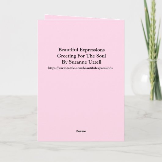 美しい表情のグリーティングカード カード (裏面)