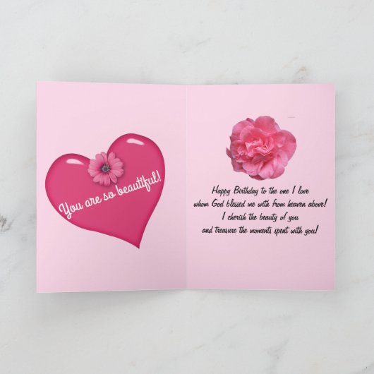 美しい表情のグリーティングカード カード (内部)