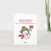 美しい表情 – ホリデーカード (裏面)