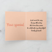 美しい表情 – 文房具グリーティングカード カード (内部)