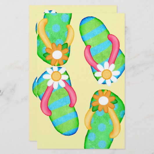 美しい表情 – 文房具紙 便箋 (正面/裏面)