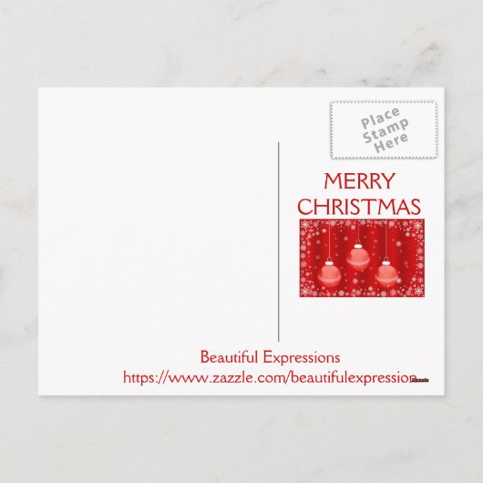 美しい表現の休日はがき シーズンポストカード (裏面)