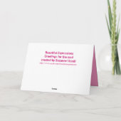 美しい表現は感謝していしています カード (裏面)