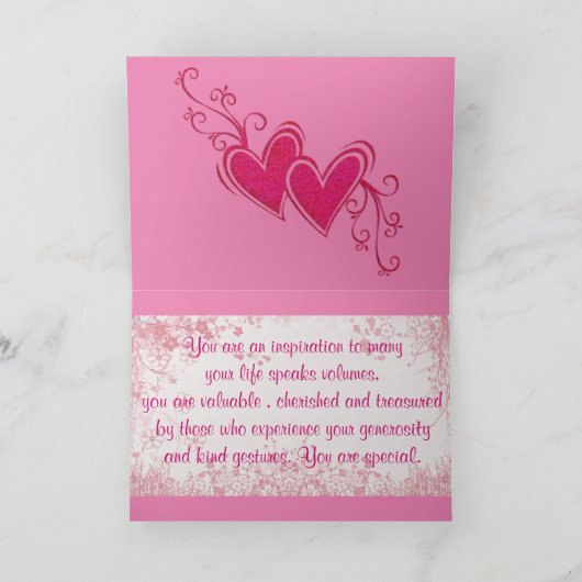 美しい表現は感謝していしています カード (内部)