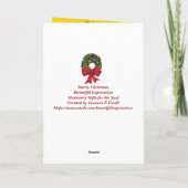 美しい表現クリスマス シーズンカード (裏面)