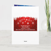 美しい表現ホリデーグリーティングカード カード (裏面)