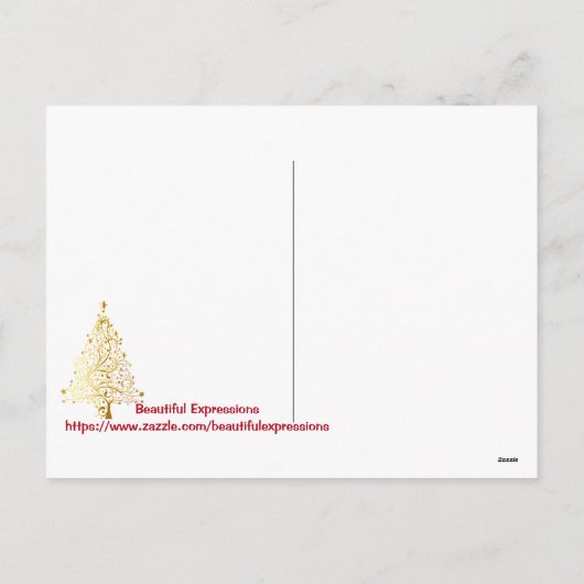 美しい表現ホリデーポストカード シーズンポストカード (裏面)