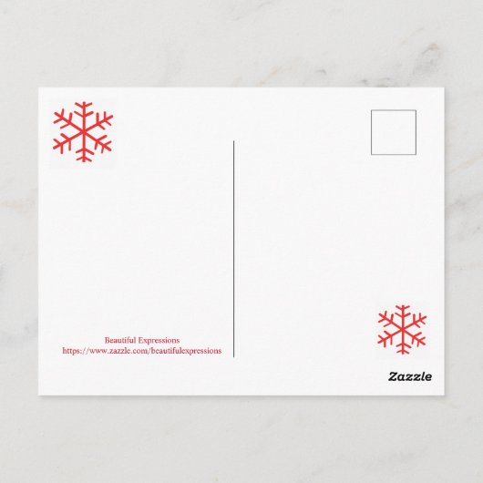 美しい表現ホリデーポストカード ポストカード (裏面)