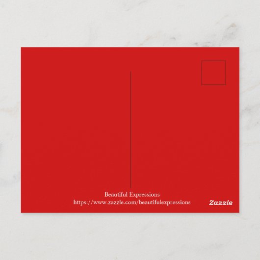 美しい表現ホリデーポストカード ポストカード (裏面)