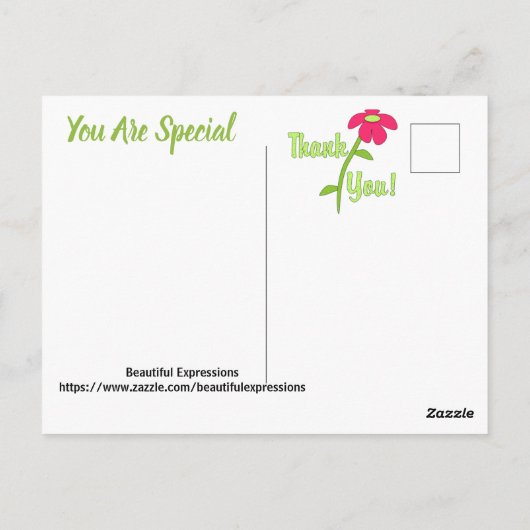 美しい表現 – ありがとう ポストカード (裏面)