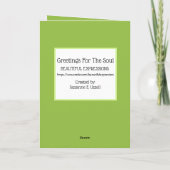 美しい表現 – グリーティングカード (裏面)