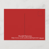 美しい表現 – 休日はがき ポストカード (裏面)