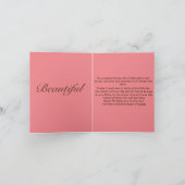 美しい表現 – 誕生日グリーティングカード カード (内部)