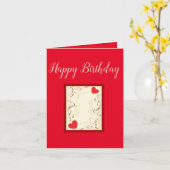 美しい表現-誕生日グリーティングカード カード (黄色い花)