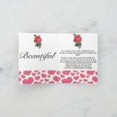 美しい表現 – 誕生日グリーティングカード カード (内部)