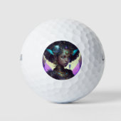 美しい装飾された宇宙戦士 ゴルフボール (正面)