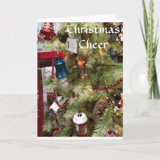 **美しい装飾とクリスマスの願い**休日C シーズンカード (正面)