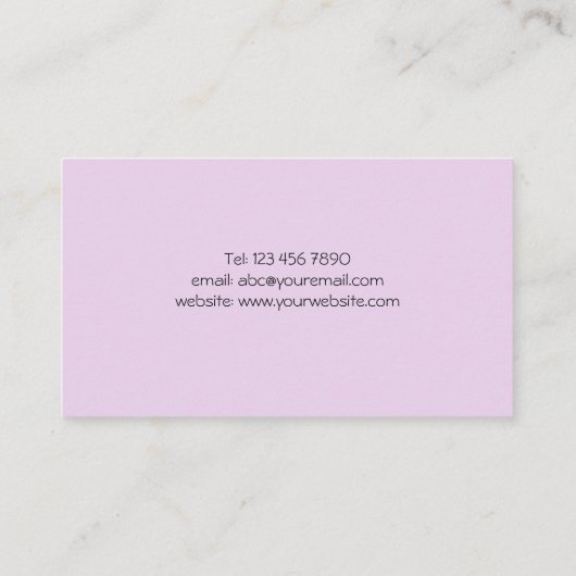 美しい装飾の付いた蝶 名刺 (裏面)