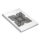 美しい装飾の正方形の落書き ノートブック (右側)