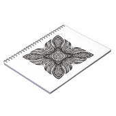 美しい装飾の正方形の落書き ノートブック (左側)