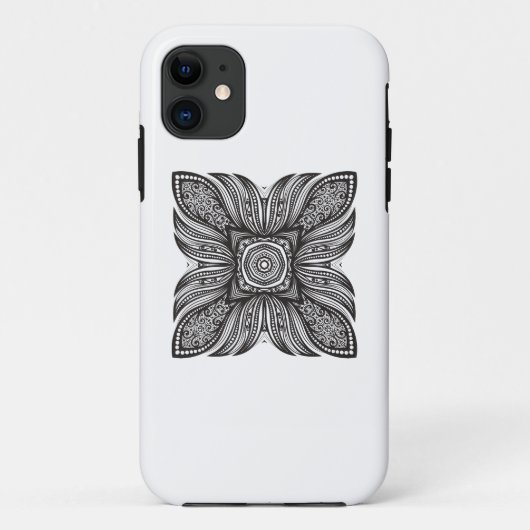 美しい装飾の正方形の落書き Case-Mate iPhoneケース (裏面)