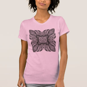 美しい装飾の正方形の落書き Tシャツ