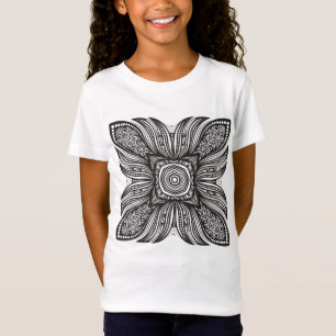 美しい装飾の正方形の落書き Tシャツ
