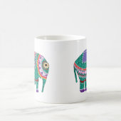 美しい装飾の象 コーヒーマグカップ (中央)