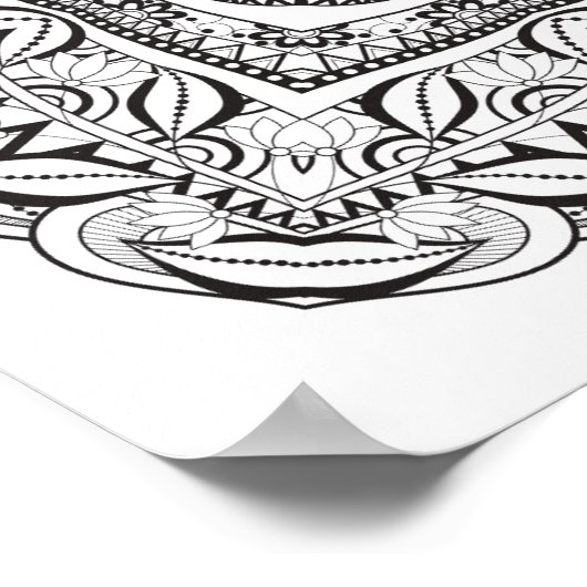 美しい装飾スクエアドードル2 ポスター (角)